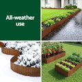 Green Fingers Garden Edging 10ft Metal Flexible Garden Border Corrugated Steel Lawn Edging Rust