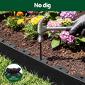 Green Fingers Garden Edging 33ft 30pcs Flexible Garden Border Plastic Lawn Edging Black
