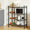 Artiss 4-Tier Kitchen Microwave Rack Storage Shelf 3 Baskets Wheels