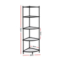 Artiss 5-Tier Metal Kitchen Corner Shelf Rack Microwave Storage