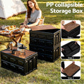 Gardeon 50L Collapsible Storage Box Black Stackable Camping Organizer