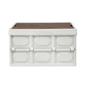 Gardeon 50L Collapsible Storage Box Stackable Plywood Lid Beige