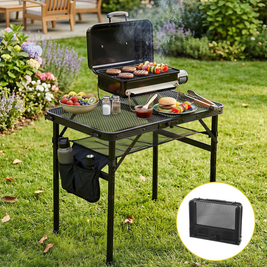 Gardeon BBQ Camp Table 60x40cm Portable Foldable Grill Outdoor Metal