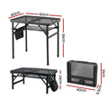 Gardeon BBQ Camp Table 60x40cm Portable Foldable Grill Outdoor Metal