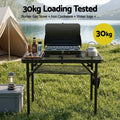 Gardeon BBQ Camp Table 60x40cm Portable Foldable Grill Outdoor Metal