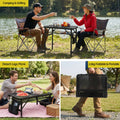 Gardeon BBQ Camp Table 60x40cm Portable Foldable Grill Outdoor Metal