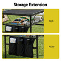 Gardeon BBQ Camp Table 90x60cm Portable Foldable Grill Outdoor Metal