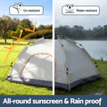 Weisshorn Camping Tent Instant Tent Pop up 2 Person Outdoor Hiking Tents Hiking Beige