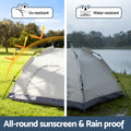 Weisshorn 2 Person Pop Up Camping Tent Instant Beige Hiking