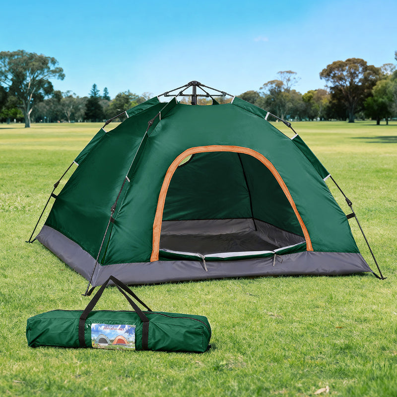 Weisshorn 2 Person Pop Up Camping Tent Instant Green Hiking