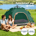 Weisshorn 2 Person Pop Up Camping Tent Instant Green Hiking