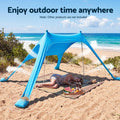 Weisshorn Camping Tent Beach Tent Canopy Sun Shelter Portable Blue