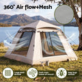 Weisshorn Camping Tent Family Shelter 210D Oxford Fabric Awning 210cm Khaki