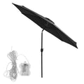 Instahut 2.9m Market Umbrella Tilt String Light Black