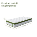 BedStory KING SINGLE 30cm Hybrid Mattress Gel Memory Foam 5 Zone