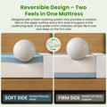 25cm Single Gel Memory Foam Mattress Medium Firm Reversible