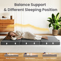 KING SINGLE Folding Foam Mattress 190x80cm 10cm Washable