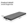 Single Folding Foam Mattress 180x70cm 10cm Washable Cover