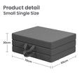 Single Folding Foam Mattress 180x70cm 10cm Washable Cover