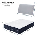 RoomSense Double 34cm Gel Cooling Tencel Mattress Bundle with 2 Pillows