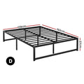RoomSense Double 30cm Latex Hybrid Mattress Bundle with Metal Bed Frame