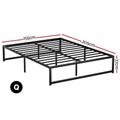 RoomSense Queen 30cm Latex Hybrid Mattress Bundle with Metal Bed Frame