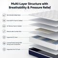 RoomSense Queen 30cm Latex Hybrid Mattress Bundle with Metal Bed Frame