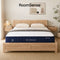RoomSense Queen 26cm Firm Mattress Bundle with Oatmeal Wooden Bed Frame