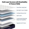 RoomSense Double Mattress, 34cm Thick Medium Firm Hybrid Mattress for Back Pain Relief, Tencel Cooling Pocket Spring Mattress Double Size in a Box