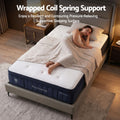 RoomSense King Single Mattress, 34cm Thick Medium Firm Hybrid Mattress for Back Pain Relief, Tencel Cooling Pocket Spring Mattress King Single Size in a Box