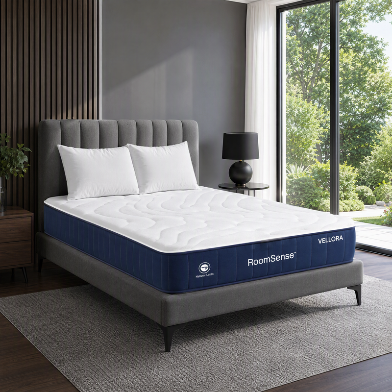 RoomSense DOUBLE Mattress , 30cm Medium Firm Hybrid Mattress with Latex Lumbar Support for Back Pain Relief , Pocket Spring Mattress DOUBLE Size in a Box