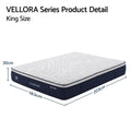 RoomSense King Mattress , 30cm Medium Firm Hybrid Mattress with Latex Lumbar Support for Back Pain Relief , Pocket Spring Mattress King Size in a Box