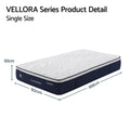 RoomSense Single Mattress , 30cm Medium Firm Hybrid Mattress with Latex Lumbar Support for Back Pain Relief , Pocket Spring Mattress Single Size in a Box