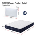 RoomSense Queen 30cm Medium Firm Latex Mattress Bundle with 2 Pillows