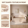 Artiss Single Upholstered Daybed with Side Stairs & Storage Drawers, Beige
