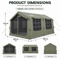 Weisshorn Inflatable Cabin Camping Tent Olive Green Mesh Entry 520x360cm