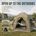 Weisshorn 4 Person Inflatable Camping Tent TC Canvas Sun Shade Rain-Ready