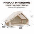Weisshorn Inflatable A-Frame Camping Tent Large Outdoor Glamping Beige