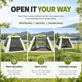 Weisshorn Inflatable Mesh Gazebo Tent, Air-Frame with Extendable Canopy