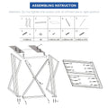 Dryer Stand Over Front Loading Washing Machine, 100kg Heavy Duty Steel Stacking Kit, 102x67x60cm Space Saving Shelf for Small Home, Anti-Slip Rubber Surface, Fits Tumble Dryers & Washers, White