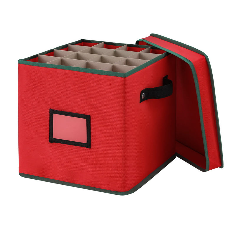 Jingle Jollys Christmas Baubles Storage Box 64 Dividers Ornaments