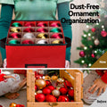 Jingle Jollys Christmas Baubles Storage Box 64 Dividers Ornaments