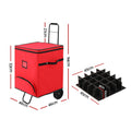 Jingle Jollys Christmas Bauble Storage Cart 125 Dividers Roller