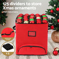 Jingle Jollys Christmas Bauble Storage Cart 125 Dividers Roller