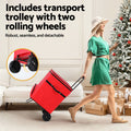 Jingle Jollys Christmas Bauble Storage Cart 125 Dividers Roller