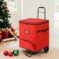 Jingle Jollys Christmas Bauble Storage Cart 125 Dividers Roller