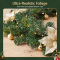 Jingle Jollys 2.7M Christmas Garland 8 Mode LEDs Timing 200 Tips Flowers Balls