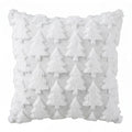 Jingle Jollys Christmas Tree Pillow Covers 2 Packs Cushion Covers Soft Faux Fur Jacquard Throw Pillow Covers 45 x 45cm White