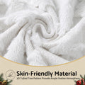 Jingle Jollys Christmas Tree Pillow Covers 2 Packs Cushion Covers Soft Faux Fur Jacquard Throw Pillow Covers 45 x 45cm White