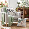 Jingle Jollys Christmas Cushion Covers Set of 4 Pillow Covers 45x45cm with 4 Cute Patterns Blue